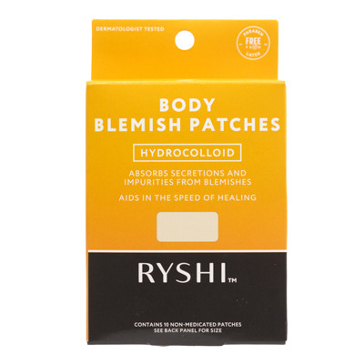 BODY BLEMISH PATCHES 10CT 2X1.01IN HYDROCOLLOID RYSHI RITE AID PEGGABLE