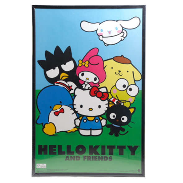 FRAMED POSTER HELLO KITTY AND FRIENDS 21 CORE STANDING 14.725 X 22.375 *10.99*
