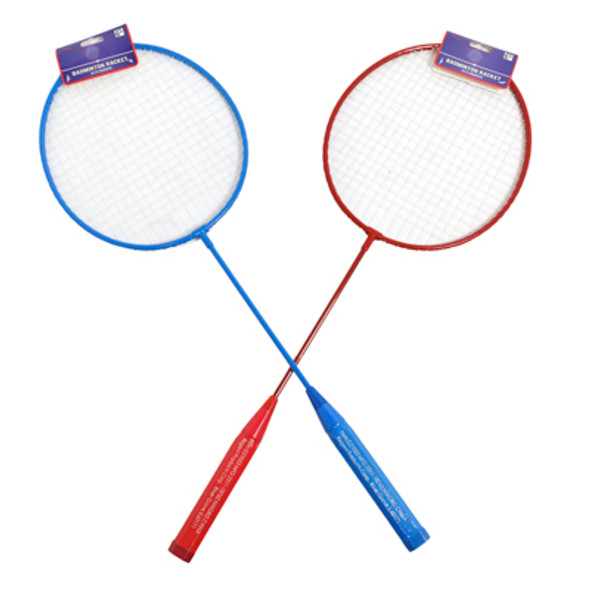 BADMINTON RACKET 24INL RED/BLUE W/SPORT HEADER