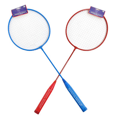 BADMINTON RACKET 24INL RED/BLUE W/SPORT HEADER