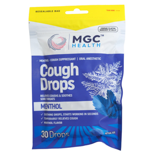COUGH DROPS 30CT MENTHOL 04/2027 MGC HEALTH COUGH DROPS 30CT MENTHOL 04/2027 MGC HEALTH