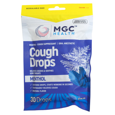 COUGH DROPS 30CT MENTHOL 04/2027 MGC HEALTH