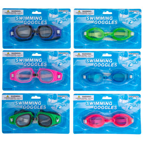 SWIM GOGGLES 6AST 2 STYLES AGE 6+ JUNIOR/ADULT SIZE BLISTERCARD SWIM GOGGLES 6AST 2 STYLES AGE 6+ JUNIOR/ADULT SIZE BLISTERCARD