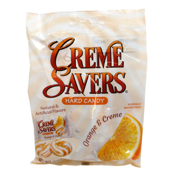 CREME SAVERS ORANGE AND CREME 3 OZ PEG BAGS CREME SAVERS ORANGE AND CREME 3 OZ PEG BAGS