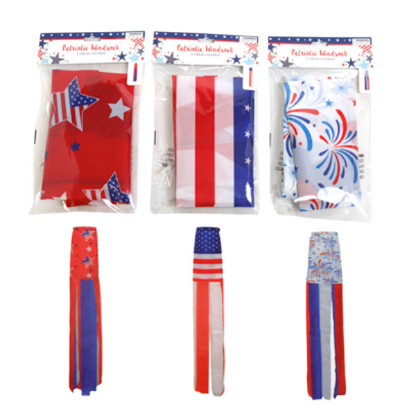 WINDSOCK PATRIOTIC 39.4IN L 3AST/PBH