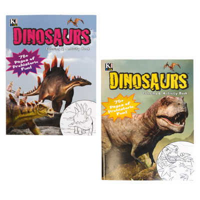 COLORING BOOK DINOSAURS FIERCE 2 ASSORTED PPD $4.95 IN FLOOR DISPLAY