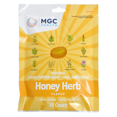 COUGH DROPS 30CT HONEY HERB COMPARE TO RICOLA 8-12PC TRAY PACK 08/2027