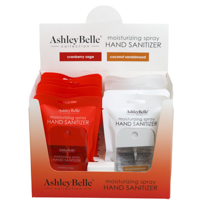 HAND SANITIZER 1OZ CRANBERRY SAGE/COCONUT SANDALWOOD MOISTURIZING SPRAY ASHLEY BELLE