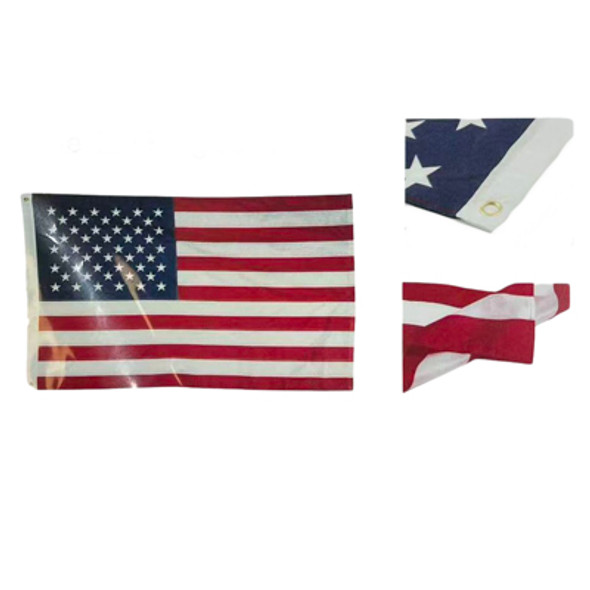 FLAG AMERICAN 3'X5' POLYESTER PB/INSERT JHOOK *NO SALE MINN*