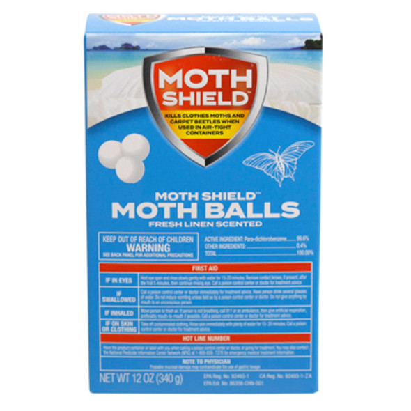 MOTH BALLS 12OZ FRESH LINEN MOTH SHIELD BOXED MOTH BALLS 12OZ FRESH LINEN MOTH SHIELD BOXED