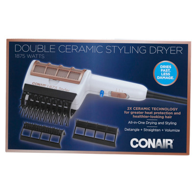 CONAIR DOUBLE CERAMIC STYLING DRYER 1875 WATTS BILINGUAL *31.99*