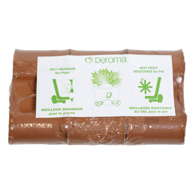 DEROMA PLANTER FEET TERRA COTTA 3PK