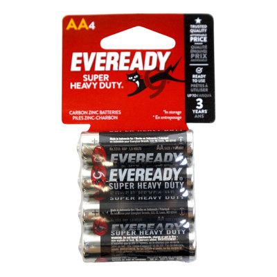 EVEREADY SUPER HEAVY DUTY 4PK AA BATTERY NO ONLINE SALES - SELL IN USA ONLY