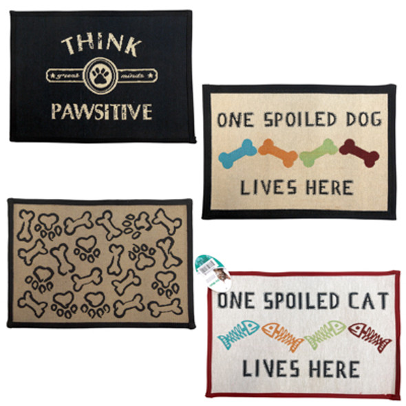 DOG MAT 13 X 19 RANDOM DESIGNS IRREGULARS