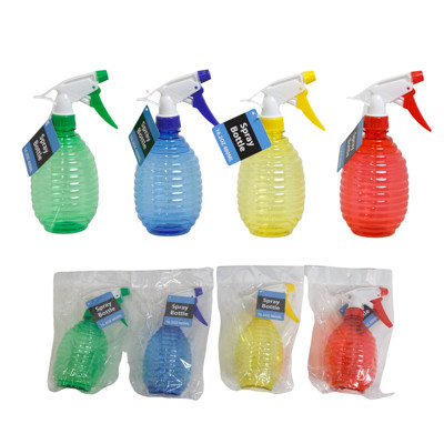 SPRAY BOTTLE 16.2OZ RIBBED 4AST COLORS CASE CUT CARTON GM/HT