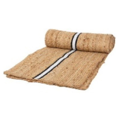TABLE RUNNER 18X108 BOLD STRIPED JUTE IVORY/BLACK