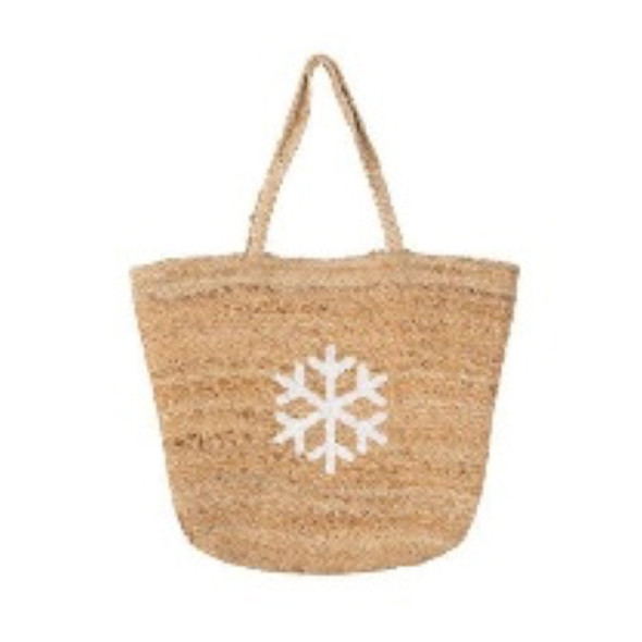 TOTE 20X169 SNOWFLAKE WHITE JUTE
