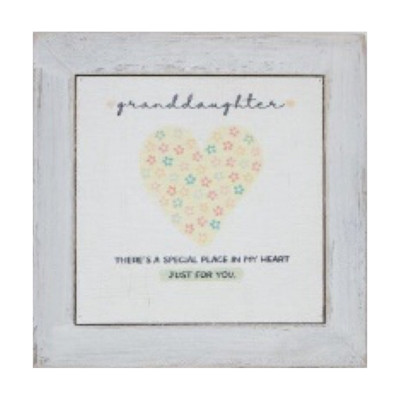 BOX SIGN 6X6 GRANDDAUGHTER SPECIAL PLACE IN MY HEART
