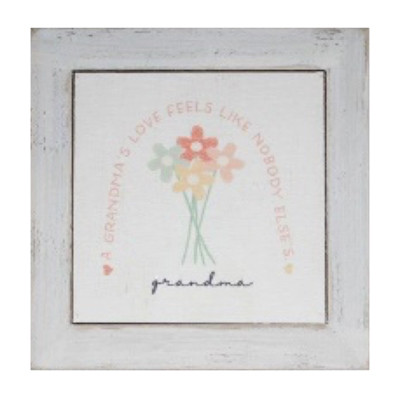 BOX SIGN 6X6 GRANDMA LOVE FEELS LIKE