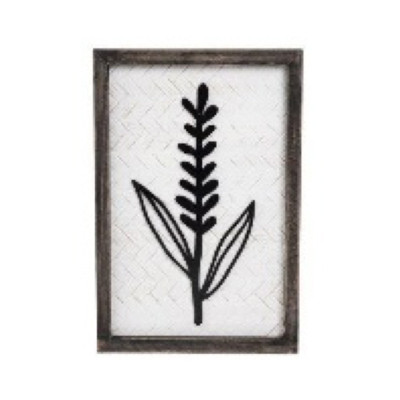 WALL ART 8X11.75 FLOWER PATTERN FRAMED LASER CUT