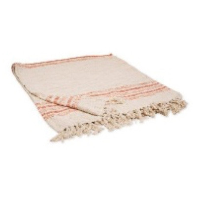 THROW BLANKET 50X60 STRIPED CORAL