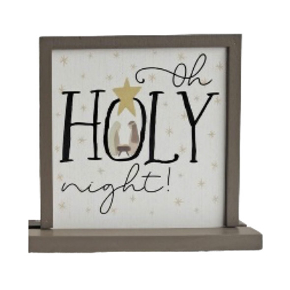 TABLETOP DECOR 6.75X1.5X6.25 OH HOLY NIGHT