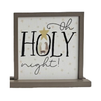 TABLETOP DECOR 6.75X1.5X6.25 OH HOLY NIGHT