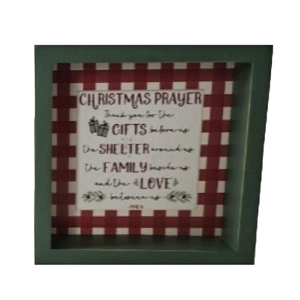 BOX SIGN 6X6 CHRISTMAS PRAYER