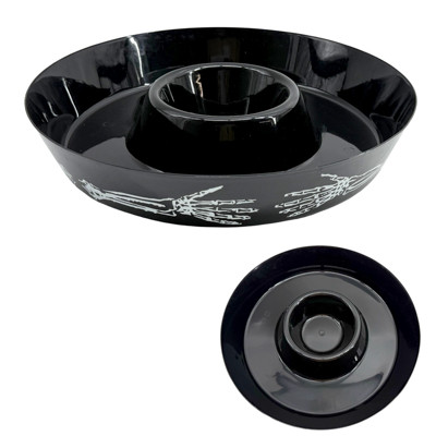 CHIP N DIP HALLOWEEN PLASTIC BOWL PRINTED 13.39 X 2.36IN LABEL