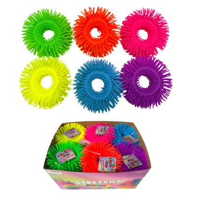 STRETCHY PUFFER BRACELET BAND 6AST COLORS/24PC PDQ