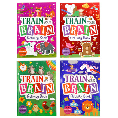 ACTIVITY BOOK TRAIN YOUR BRAIN  32 PG 4 ASST ANIMAL THEME IN 48PC COUNTER DISPLAY