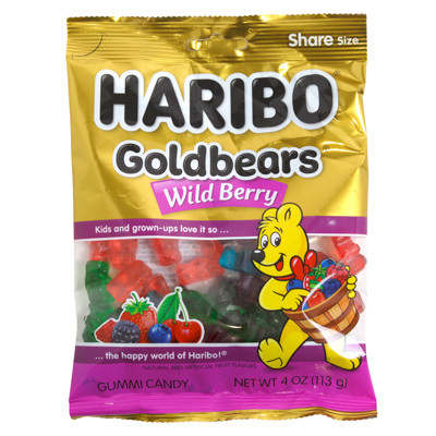 HARIBO WILD BERRY GOLDBEARS 4 OZ PEG BAG