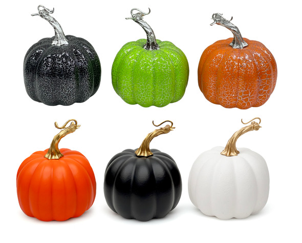 PUMPKIN HALLOWEEN ASST MATTE&CRACKLE FINISH 6AST IN 36PC PDQ/HT
