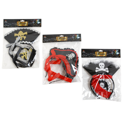 PIRATE HEADBAND W/EYEPATCH SET 3AST/PBH AGE 14+