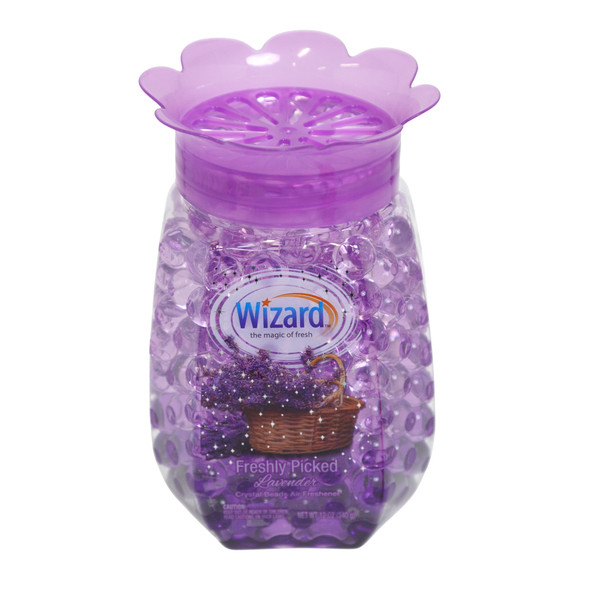 WIZARD CRYSTAL BEADS 12OZ FRESHLEY PICKED LAVENDER AIR FRESHENER JAR