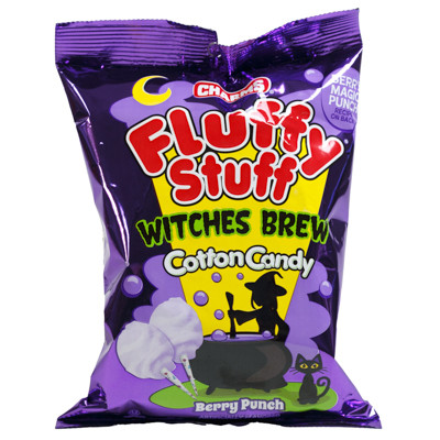 FLUFFY STUFF WITCHES BREW COTTON CANDY 2.1 OZ BERRY PUNCH FLAVOR ON MDSE STRIP