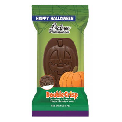 PALMER HALLOWEEN DOUBLE CRISP PUMPKINS 2 OZ POUCH IN COUNTER DISPLAY