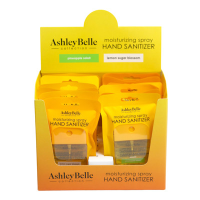 HAND SANITIZER 1OZ PINEAPPLE SOLEIL/LEMON SUGAR BLOSSOM MOISTURIZING SPRAY ASHLEY BELLE