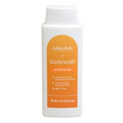 BODY WASH 14OZ PEACH NECTAR ASHLEY BELLE