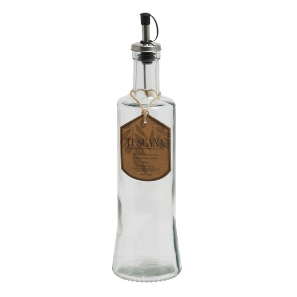 OIL & VINEGAR CRUET 18.9OZ ROUND BOTTLE PP$3