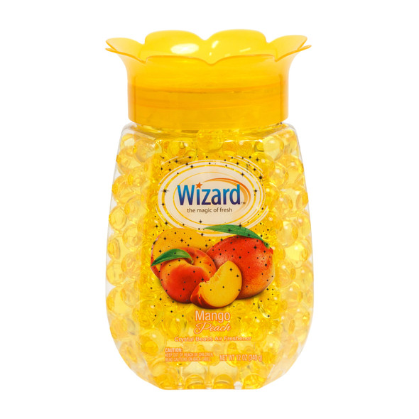 WIZARD CRYSTAL BEADS 12OZ MANGO PEACH AIR FRESHENER JAR