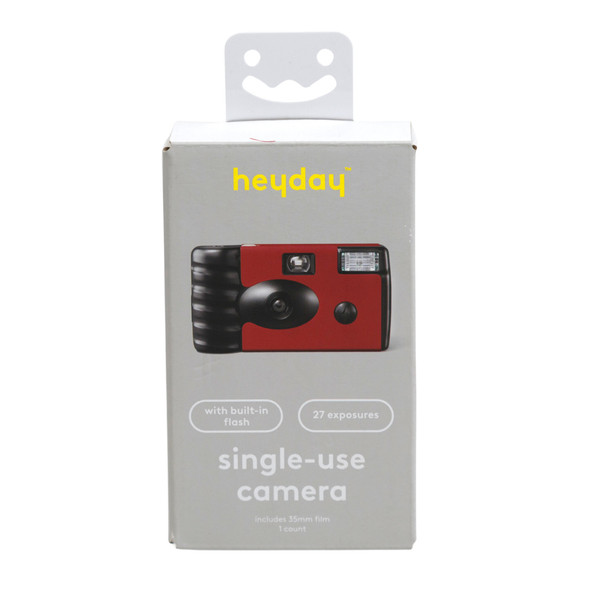 HEYDAY SINGLE-USE CAMERA INCLUDES 35MM FILM 27 EXPOSURES *20.00*  RED