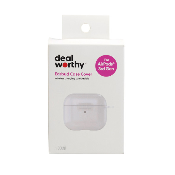 DEAL WORTHY EARBUD CASE COVER WHITE FOR AIRPODS 3RD GEN