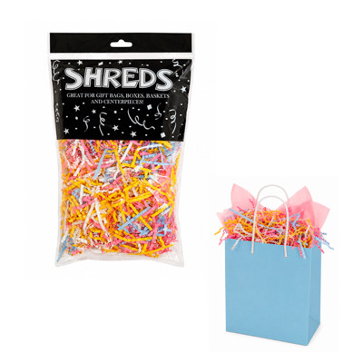 SHREDS MULTICOLOR MIX CRINKLE CUT PAPER 50GM PRINTED OPP BAG
