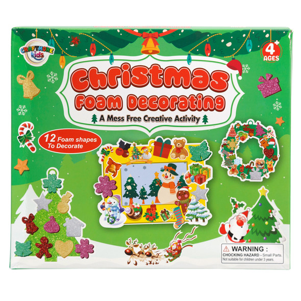 CHRISTMAS FOAM DECORATIONS 12 FOAM SHAPES TO DECORATE