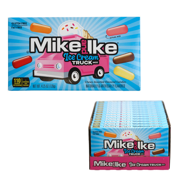 MIKE & IKE ICE CREAM TRUCK MIX 4.25 OZ THEATER BOX IN COUNTER DISPLAY
