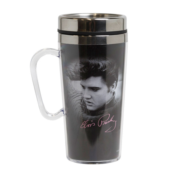 TRAVEL MUG 7IN 14OZ INSULATED ELVIS PRESLEY ACRYLIC