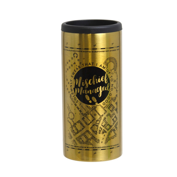 STAINLESS STEEL CAN COOLERS MISCHIEF MANAGED GOLD
