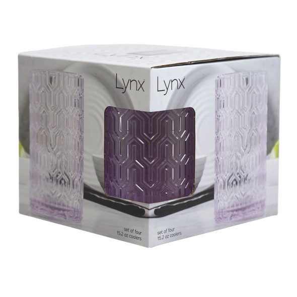 HIBALL 15OZ 4PC SET LAVENDER  LYNX
