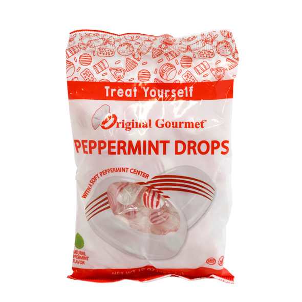 PEPPERMINT DROPS W/SOFT CENTER 10 OZ PEG BAG